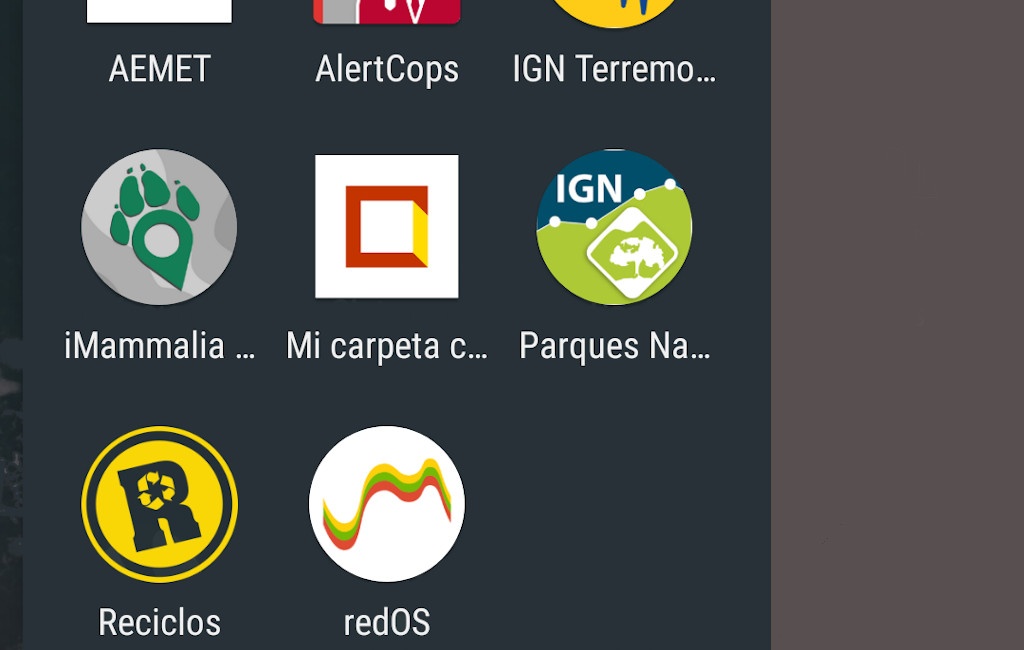 Pantallazo de las aplicaciones instaladas en un teléfono con Android